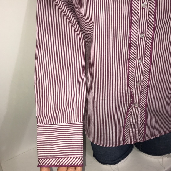 Harve Benard Candy Striped Cotton Button Up Shirt - Picture 3 of 9